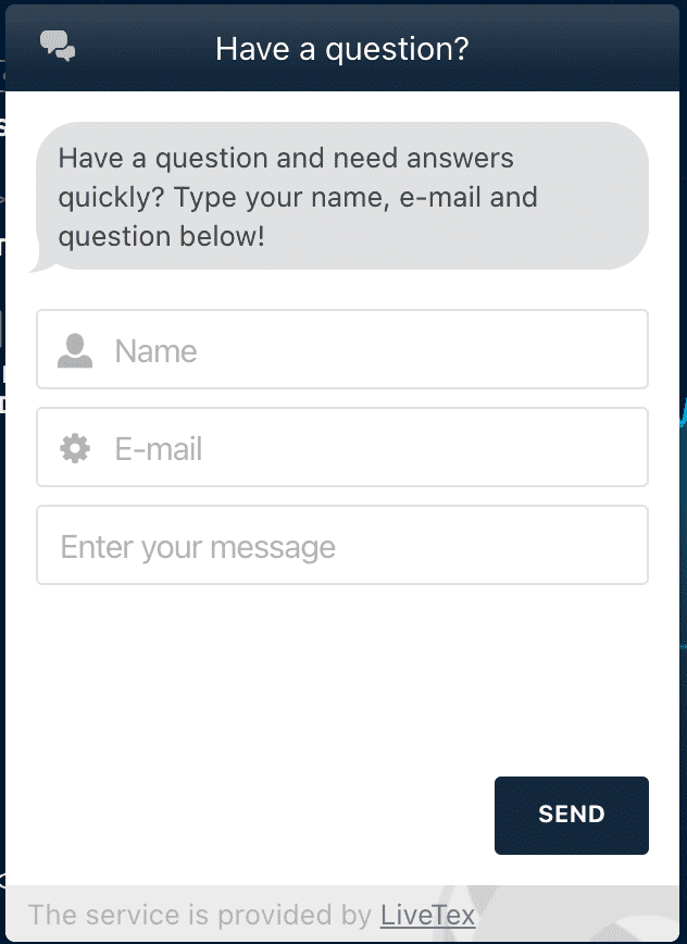 Customer support via live chat