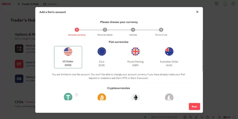 Deriv (Binary.com) in Italy Trading Features 