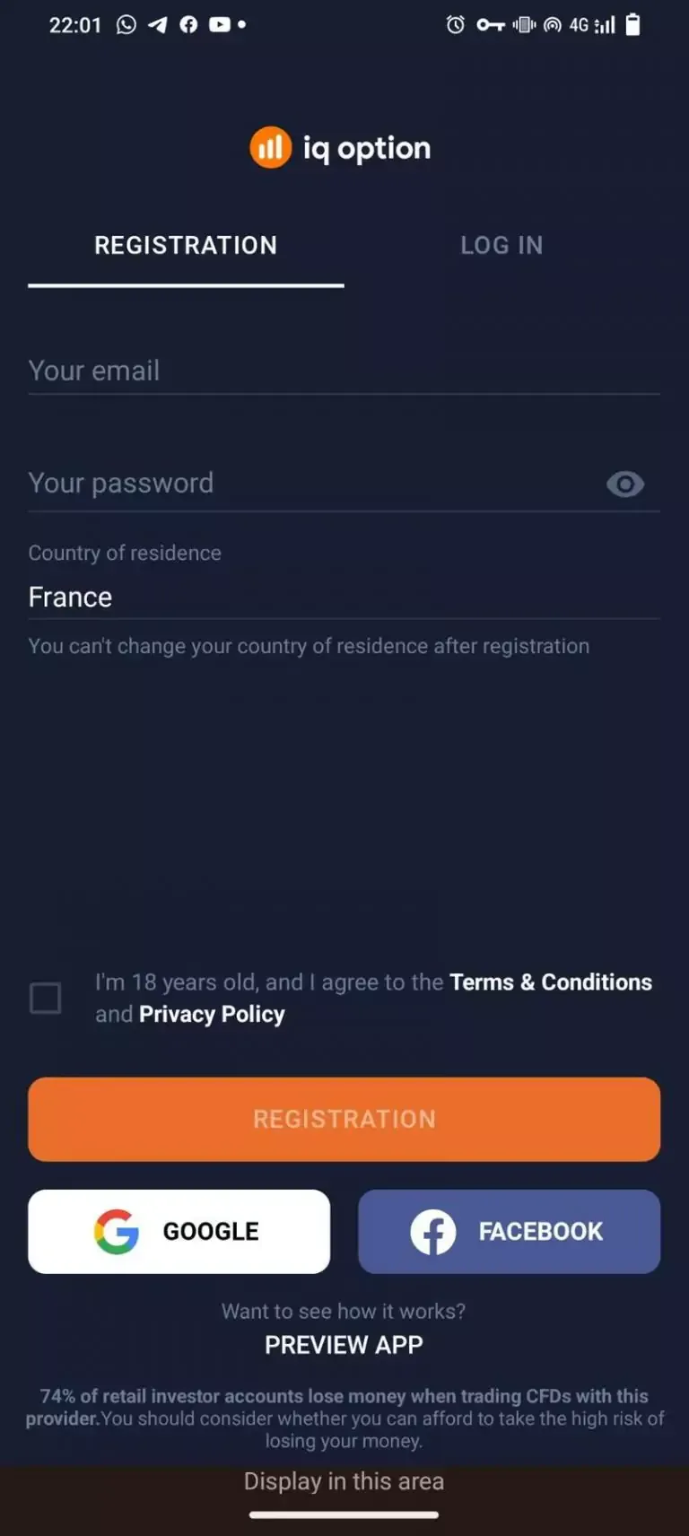 IQ Option in Argentina Mobile App IQ Option in Argentina Mobile App