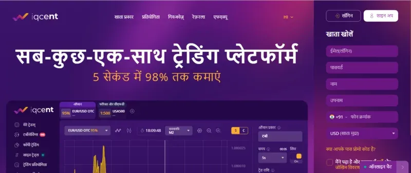IQCent – инновационный брокер бинарных опционов для опытных трейдеров