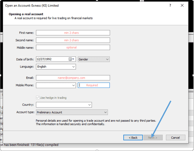 The platform will guide you step-by-step on how to create an account