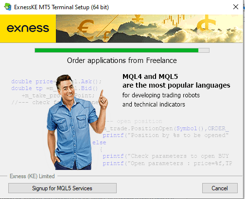 click Finish to open MT5 automatically