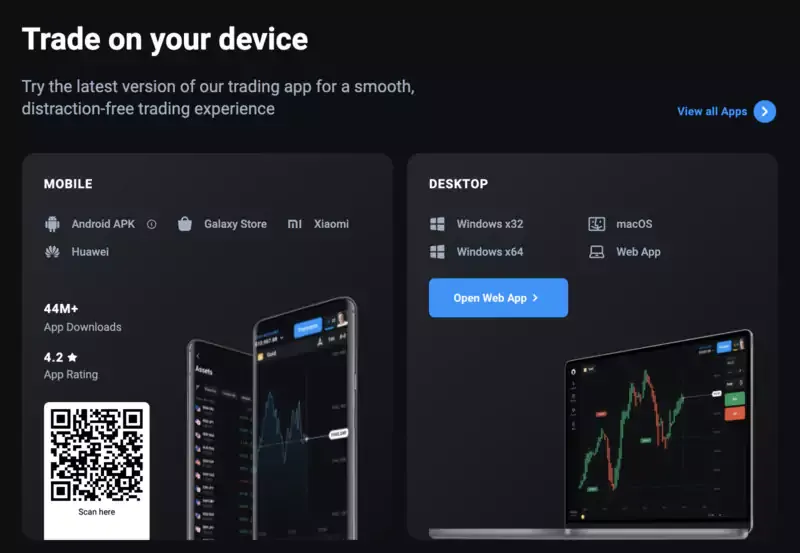 Olymp Trade devices