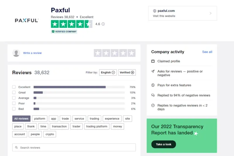 Paxful: відгуки