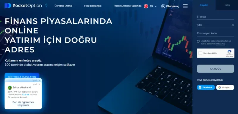 Pocket Option – лучший брокер бинарных опционов в Турции