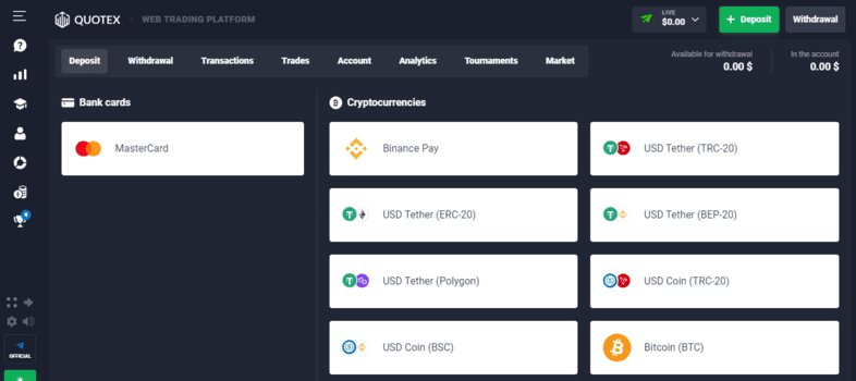 Трейдери з Нової Зеландії можуть вводити і виводити кошти на Quotex