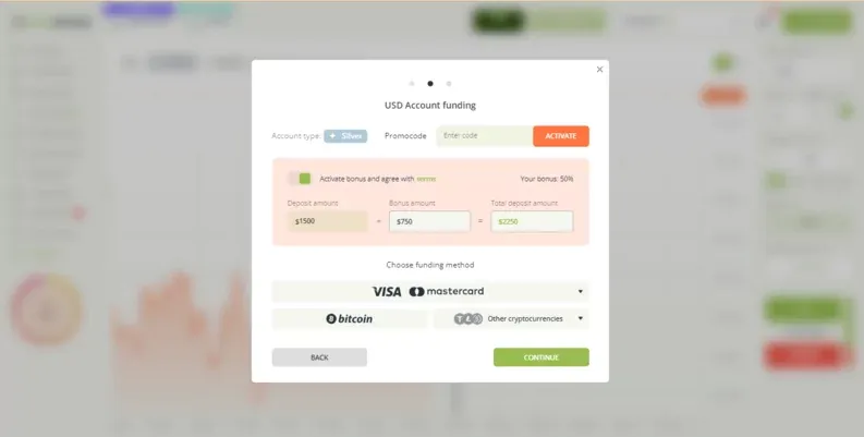 RaceOption in Italy Trading Features